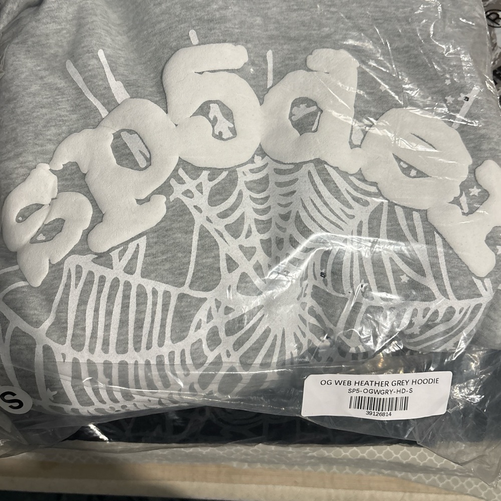 Gray Spider Web Hoodie